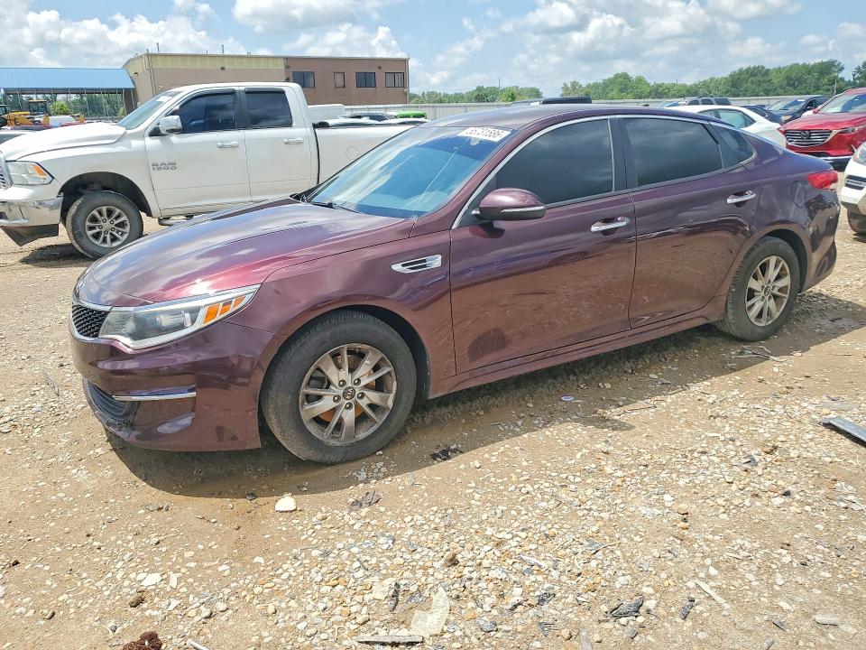 2016 Kia Optima VIN 5XXGT4L39GG073816 COPART salvage auction — FRONT END, Mt - Cert Of Title-Rebuilt Salvage, sold $1,050 on 2026-07-21 (photo 1)