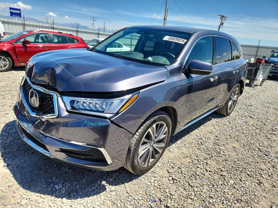 2020 Acura VIN 5J8YD4H52LL000021 COPART salvage auction — REAR END, Ut - Salvage Certificate, sold $7,000 on 2026-07-02 (photo 1)