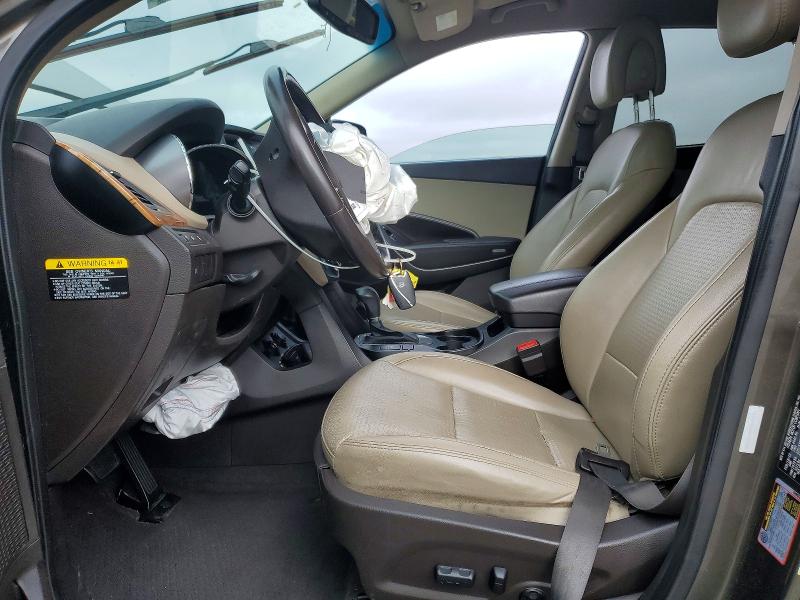 2013 Hyundai Santa fe VIN 5XYZU3LA2DG067183 COPART salvage auction — FRONT END, Ca - Salvage Certificate, sold $500 on 2026-07-02 (photo 7)