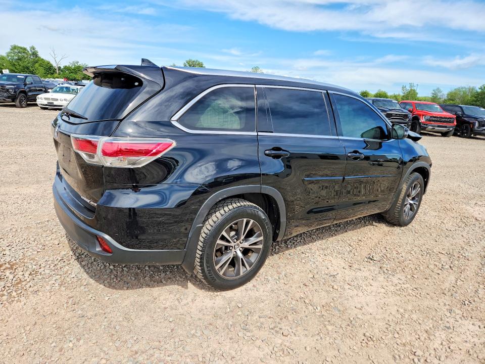 2014 Toyota Highlander VIN 5TDDKRFH8ES017100 COPART salvage auction — FRONT END, NY - MV-907A SALVAGE CERTIFICATE, sold $3,400 on 2026-07-06 (photo 3)