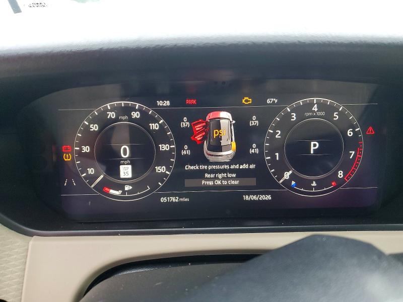 2020 Land rover RANGE ROVER VIN SALYB2EX6LA267679 COPART salvage auction — MINOR DENT/SCRATCHES, Fl - Dealer Only Clean Title (P), sold $11,400 on 2026-07-16 (photo 9)