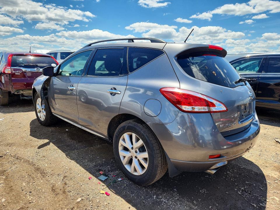 2013 Nissan Murano VIN JN8AZ1MW0DW312132 COPART salvage auction — ALL OVER, Il - Salvage Certificate, sold $525 on 2026-07-21 (photo 2)