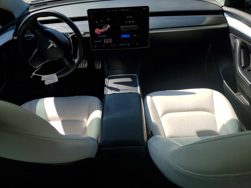2022 Tesla Model 3 VIN 5YJ3E1EC3NF198329 COPART salvage auction — REAR END, Ma - Cert Of Title-Salvage, sold $10,100 on 2026-07-27 (photo 8)
