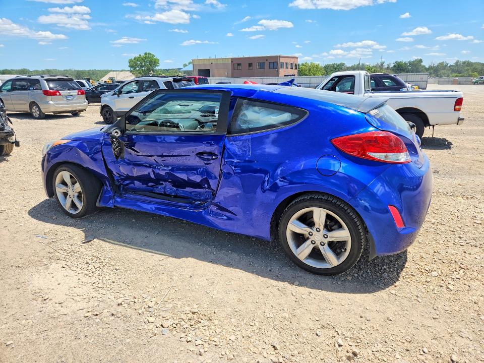 2012 Hyundai Veloster VIN KMHTC6ADXCU049983 COPART salvage auction — SIDE, MO - SALVAGE CERTIFICATE OF TITLE, sold $500 on 2026-07-28 (photo 2)