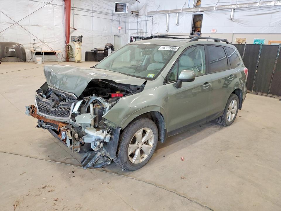 2015 Subaru Forester VIN JF2SJADCXFH596648 COPART salvage auction — FRONT END, Vt - Cert Of Title-Salvage Vehicle, sold $325 on 2026-07-13 (photo 1)