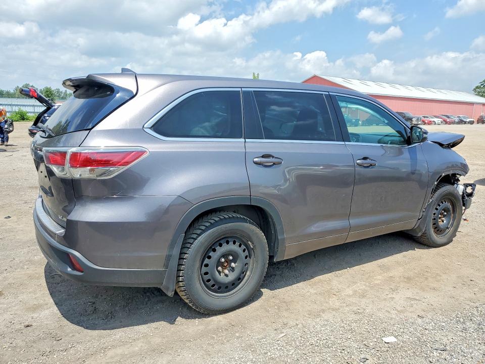 2015 Toyota Highlander VIN 5TDBKRFH8FS191791 COPART salvage auction — FRONT END, On - Permit Salvage, sold $5,000 on 2026-07-09 (photo 3)