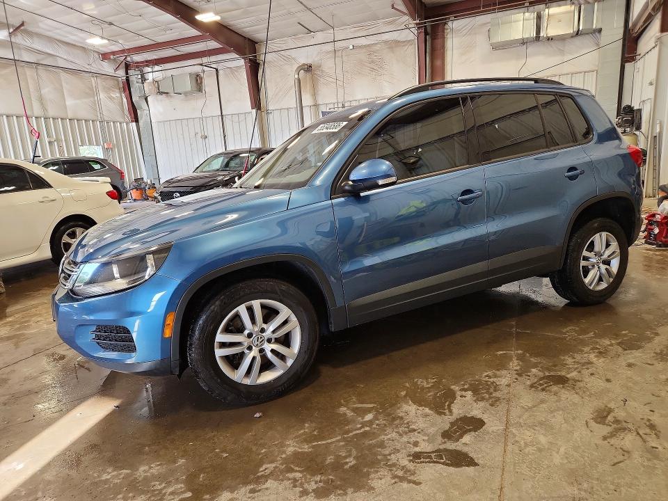 2017 Volkswagen Tiguan VIN WVGBV7AX3HK023718 COPART salvage auction — FRONT END, Wi - Junked Vehicle Bill Of Sale, sold $875 on 2026-07-20 (photo 1)