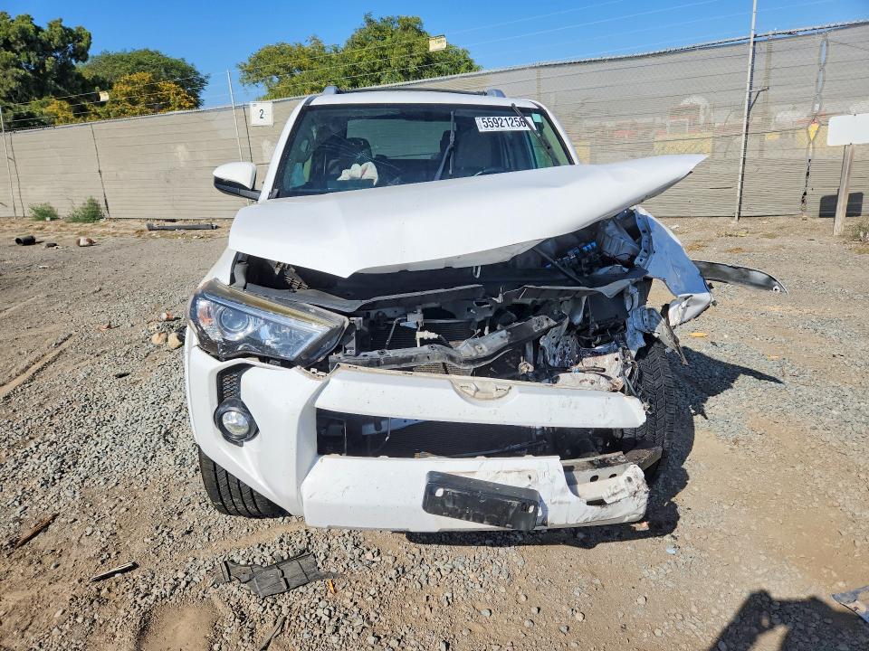 2016 Toyota 4runner VIN JTEZU5JR7G5146135 COPART salvage auction — FRONT END, CA - SALVAGE CERTIFICATE, sold $3,450 on 2026-07-31 (photo 5)