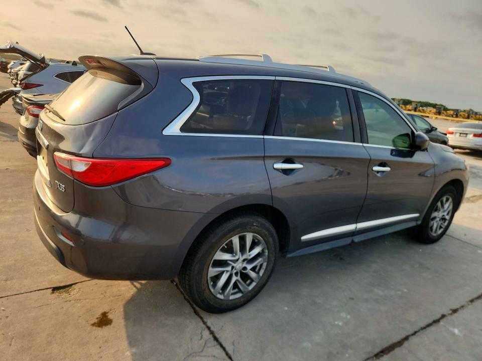 2013 Infiniti Jx35 VIN 5N1AL0MM0DC335476 COPART salvage auction — NORMAL WEAR, Tx - Cert Of Title-Rebuilt Salvage (P), sold $175 on 2026-07-09 (photo 3)