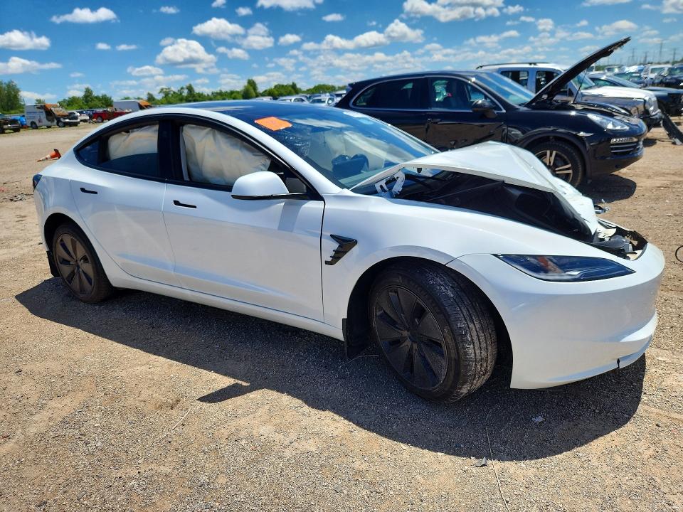 2026 Tesla Model 3 VIN 5YJ3E1EA0TF124314 COPART salvage auction — FRONT END, Salvage Title, sold $11,100 on 2026-09-08 (photo 4)
