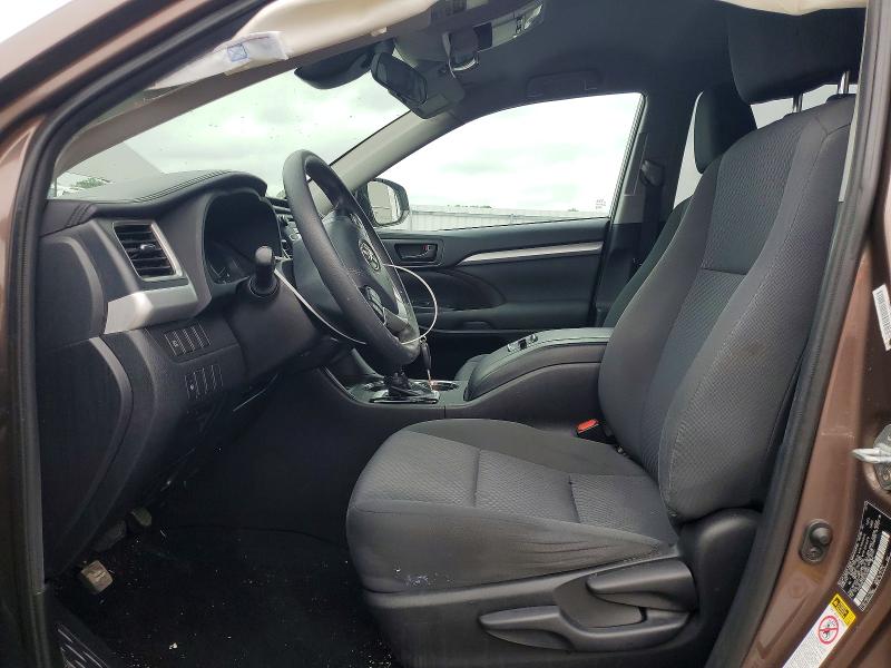 2019 Toyota Highlander VIN 5TDZARFH2KS048959 COPART salvage auction — FRONT END, Va - Cert Of Title - Salvage, sold $7,000 on 2026-07-15 (photo 7)