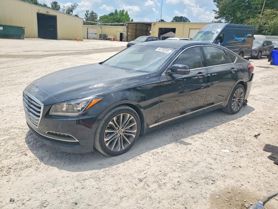 2015 Hyundai Genesis VIN KMHGN4JE8FU080257 COPART salvage auction — REAR END, Nc - Salvage Certificate Of Title, sold $1,350 on 2026-07-31 (photo 1)