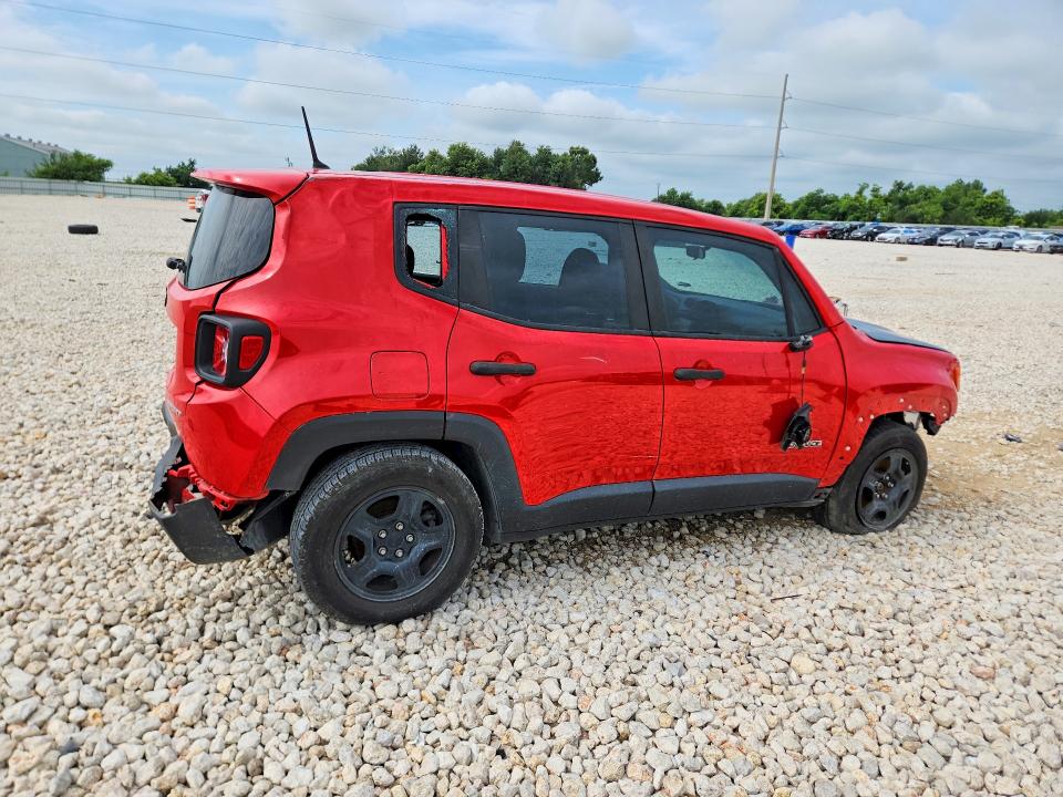 2019 Jeep Renegade VIN ZACNJAAB8KPK37967 COPART salvage auction — FRONT END, Tx - Cert Of Title-Rebuilt Salvage, sold $900 on 2026-07-16 (photo 3)