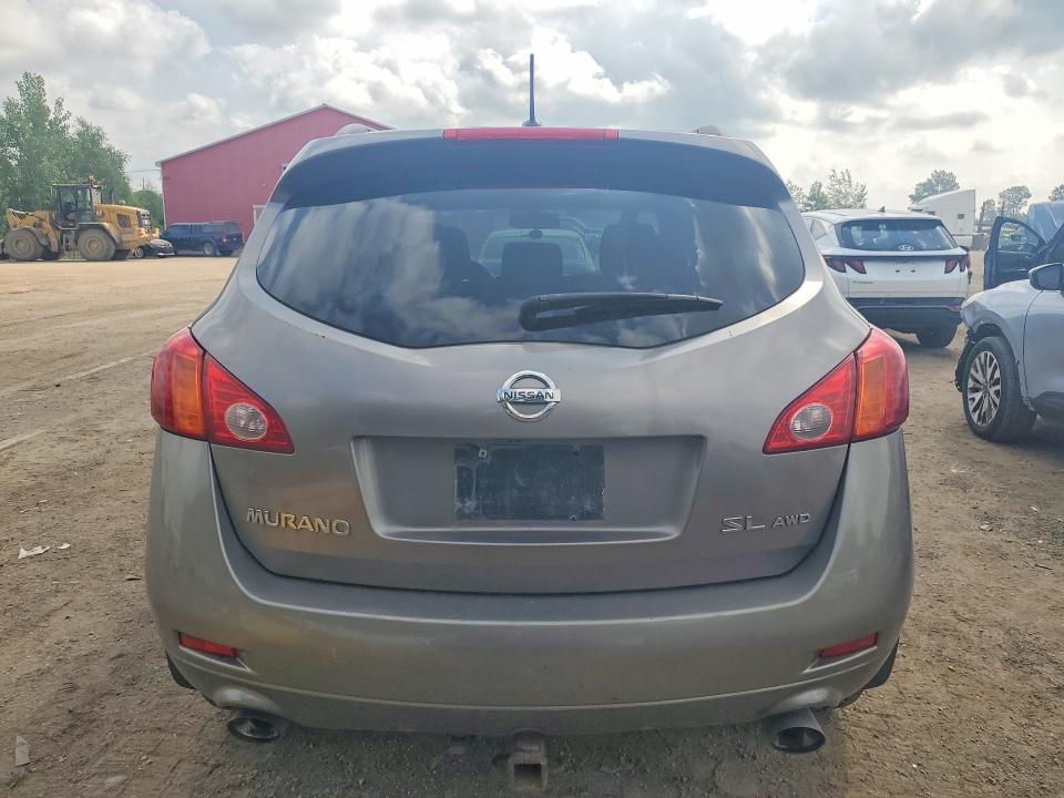 2009 Nissan Murano VIN JN8AZ18W09W111347 COPART salvage auction — FRONT END, On - Permit Rebuilt - Unfit, sold $400 on 2026-07-09 (photo 6)