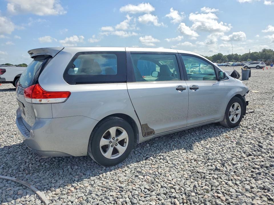 2012 Toyota Sienna VIN 5TDZK3DC6CS196583 COPART salvage auction — FRONT END, Fl - Cert Of Title Slvg Rebuildable, sold $1,150 on 2026-07-14 (photo 3)