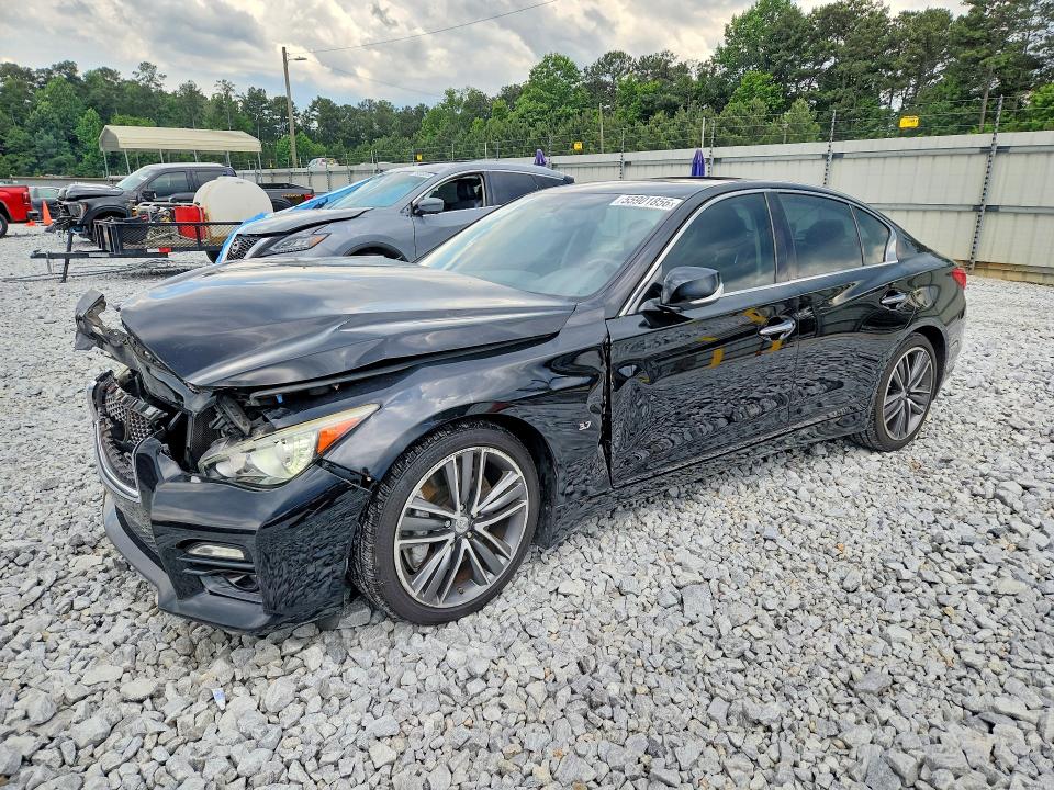 2015 Infiniti VIN JN1BV7AP9FM340427 COPART salvage auction — FRONT END, Ga - Cert Of Title-Salvage, sold $2,300 on 2026-07-09 (photo 1)