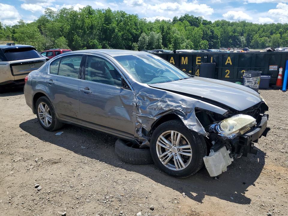 2010 Infiniti G37 VIN JN1CV6AR7AM454676 COPART salvage auction — FRONT END, Ny - Mv-907A Salvage Certificate, sold $425 on 2026-07-07 (photo 4)