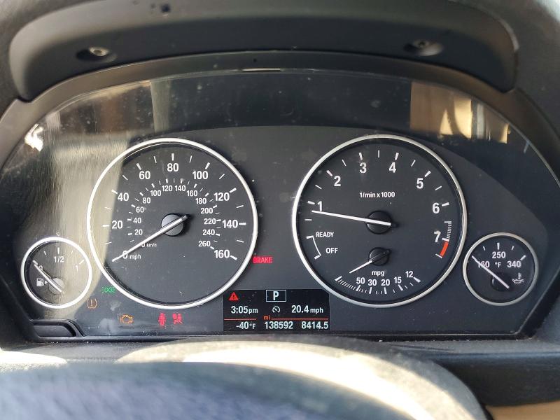 2014 BMW 3er VIN WBA3A5G56ENP27983 COPART salvage auction — FRONT END, FL - CERT OF TITLE SLVG REBUILDABLE, sold $1,100 on 2026-07-17 (photo 9)