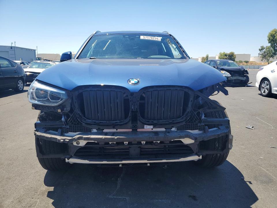 2021 BMW X3 VIN 5UXTY3C00M9G33460 COPART salvage auction — FRONT END, Ca - Salvage Certificate, sold $9,700 on 2026-07-20 (photo 5)