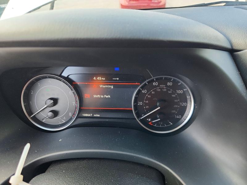 2022 Nissan VIN JN8AY2BC6N9160147 COPART salvage auction — FRONT END, Tx - Salvage Vehicle Title, sold $6,700 on 2026-07-23 (photo 9)