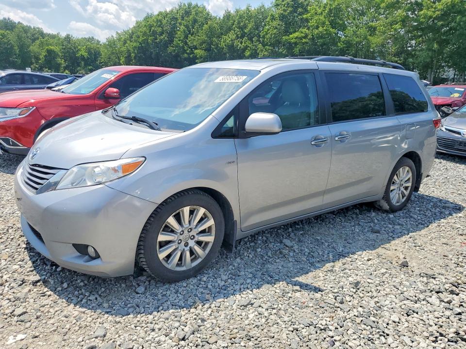 2017 Toyota Sienna VIN 5TDDZ3DCXHS181159 COPART salvage auction — MINOR DENT/SCRATCHES, Ma - Certificate Of Title, sold $5,500 on 2026-07-08 (photo 1)
