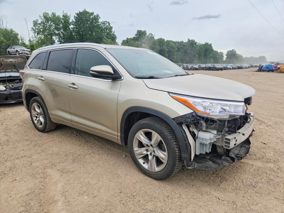 2014 Toyota Highlander VIN 5TDYKRFH6ES031126 COPART salvage auction — FRONT END, Salvage Title, sold $250 on 2026-07-29 (photo 4)