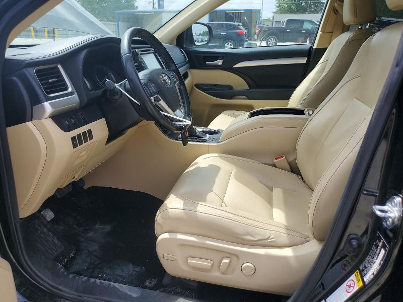 2017 Toyota Highlander VIN 5TDJZRFH1HS403845 COPART salvage auction — FRONT END, Nc - Salvage Certificate Of Title, sold $1,700 on 2026-07-15 (photo 7)