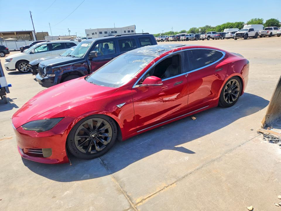 2016 Tesla VIN 5YJSA1E25GF156830 COPART salvage auction — ROOF, TX - CERTIFICATE OF TITLE, sold $5,600 on 2026-08-26 (photo 1)