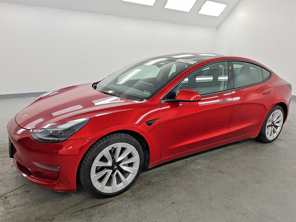 2022 Tesla Model 3 VIN 5YJ3E1EB4NF285910 COPART salvage auction — MECHANICAL, Ca - Certificate Of Title, sold $7,800 on 2026-07-06 (photo 1)