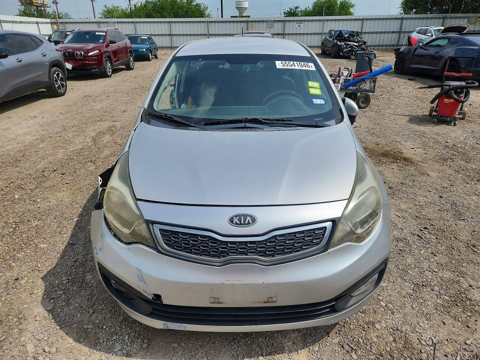 2012 Kia Rio VIN KNADN4A34C6044245 COPART salvage auction — SIDE, Tx - Salvage Vehicle Title, sold $500 on 2026-07-29 (photo 5)