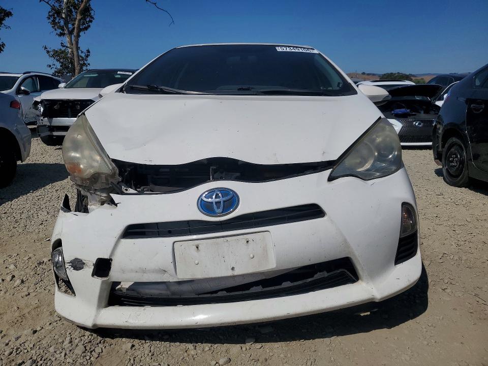 2013 Toyota Prius c VIN JTDKDTB30D1548859 COPART salvage auction — FRONT END, Ca - Salvage Certificate, sold $975 on 2026-07-07 (photo 5)