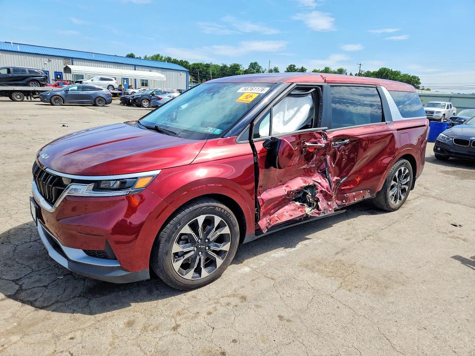 2023 Kia Carnival VIN KNDNC5H37P6299129 COPART salvage auction — SIDE, Pa - Certificate Of Salvage, sold $500 on 2026-07-24 (photo 1)