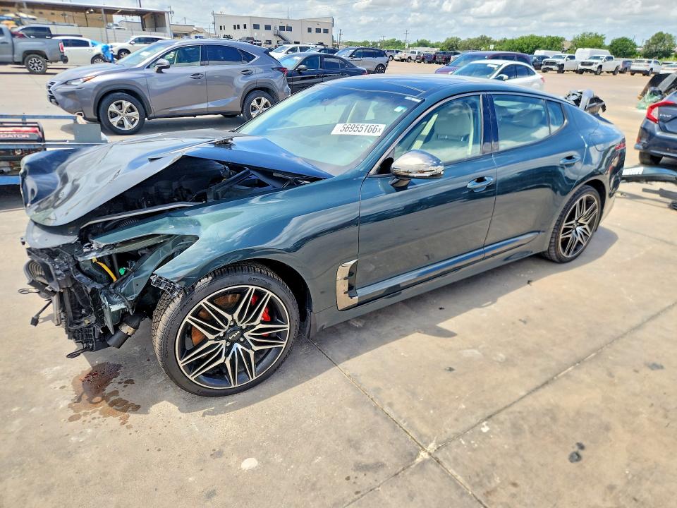 2022 Kia Stinger VIN KNAE45LC3N6119837 COPART salvage auction — FRONT END, TX - SALVAGE VEHICLE TITLE, sold $175 on 2026-07-30 (photo 1)