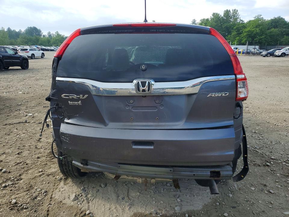 2016 Honda Cr-v VIN 2HKRM4H54GH611682 COPART salvage auction — REAR END, Ma - Cert Of Title-Reconstrctd Coll, sold $5,100 on 2026-07-02 (photo 6)