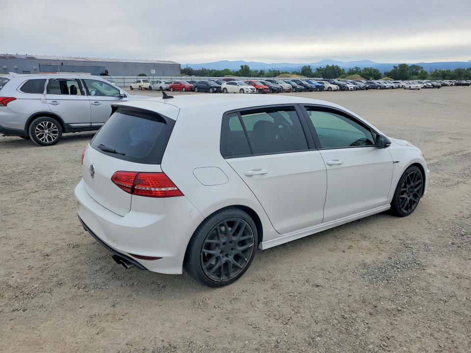 2016 Volkswagen Golf r VIN WVWUF7AU9GW141666 COPART salvage auction — BURN, CA - NON-REPAIRABLE VEHICLE CERT, sold $2,400 on 2026-07-24 (photo 3)