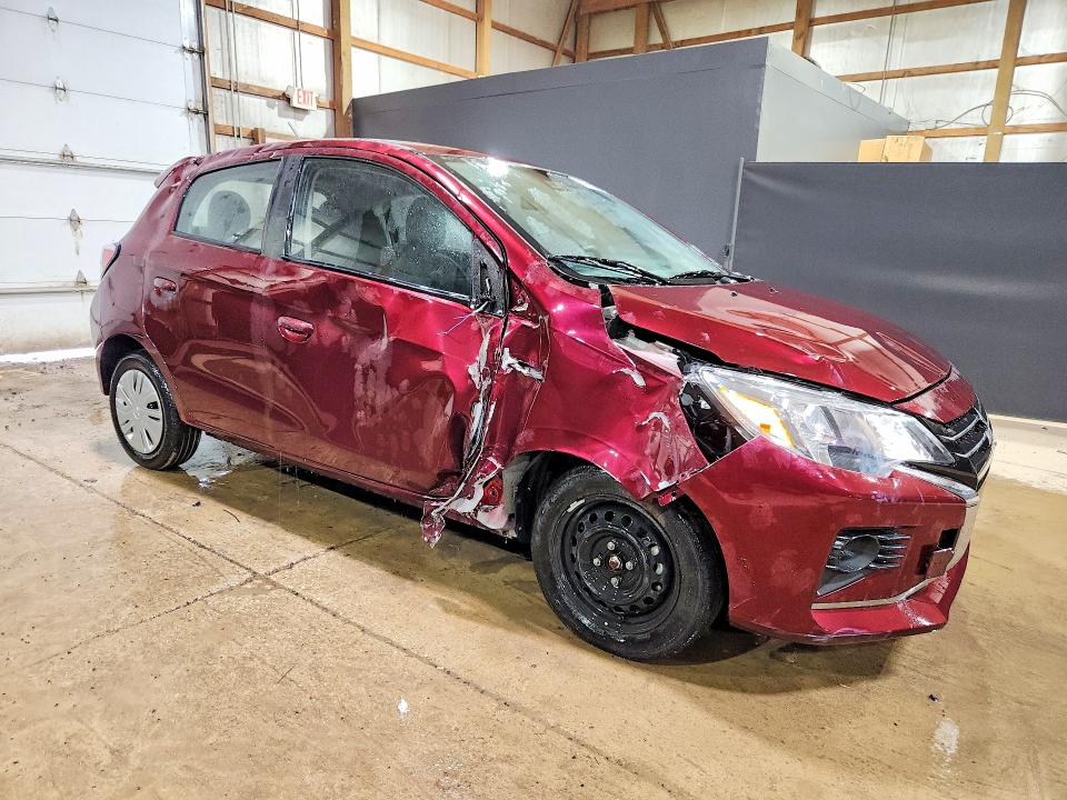 2024 Mitsubishi Mirage VIN ML32AUHJ1RH021421 COPART salvage auction — SIDE, OH - BILL OF SALE-PARTS ONLY (P), sold $1,950 on 2026-07-08 (photo 4)