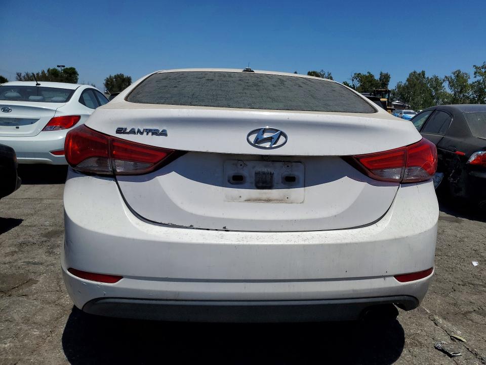 2015 Hyundai Elantra VIN KMHDH4AH0FU372716 COPART salvage auction — MECHANICAL, Ca - Dis/Dlr/Exp Only Clean Title, sold $525 on 2026-07-16 (photo 6)