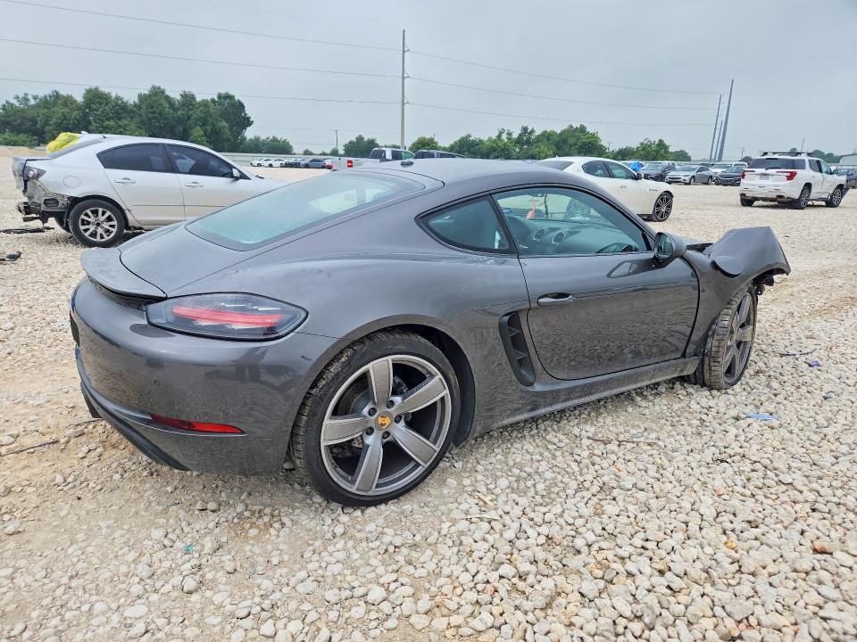 2018 Porsche Cayman VIN WP0AA2A85JK260370 COPART salvage auction — FRONT END, Tx - Salvage Vehicle Title, sold $2,600 on 2026-07-30 (photo 3)