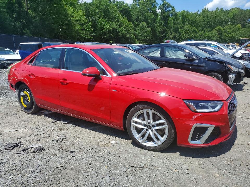 2022 Audi A4 VIN WAUDAAF44NN007068 COPART salvage auction — REAR END, Va - Cert Of Title - Salvage, sold $8,500 on 2026-07-17 (photo 4)