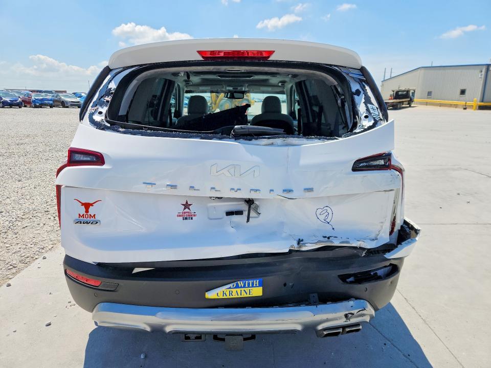 2022 Kia Telluride VIN 5XYP5DHC3NG234009 COPART salvage auction — REAR END, Tx - Certificate Of Title, sold $12,300 on 2026-07-31 (photo 6)