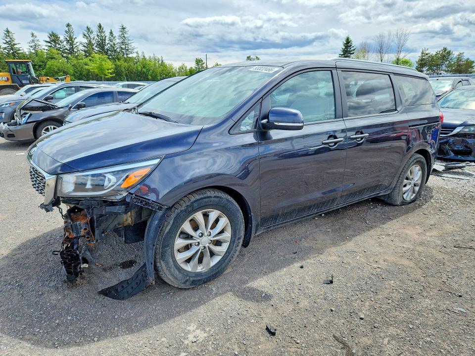 2019 Kia SEDONA VIN KNDMB5C11K6463746 COPART salvage auction — FRONT END, On - Permit Salvage, sold $1,300 on 2026-07-14 (photo 1)