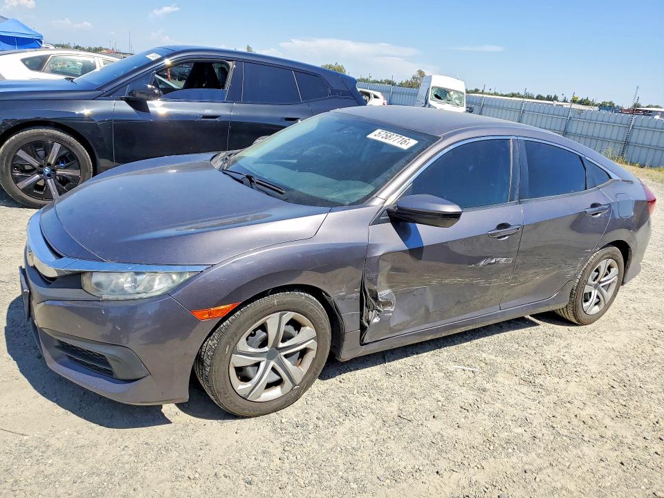 2016 Honda Civic VIN 19XFC2F50GE211085 COPART salvage auction — SIDE, Ca - Salvage Certificate, sold $3,900 on 2026-07-02 (photo 1)