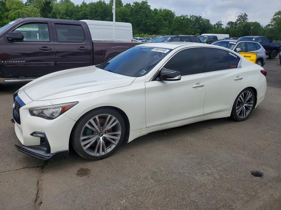 2018 Infiniti Q50 VIN JN1EV7AR2JM438402 COPART salvage auction — MINOR DENT/SCRATCHES, Va - Certificate Of Title (P), sold $5,400 on 2026-07-10 (photo 1)
