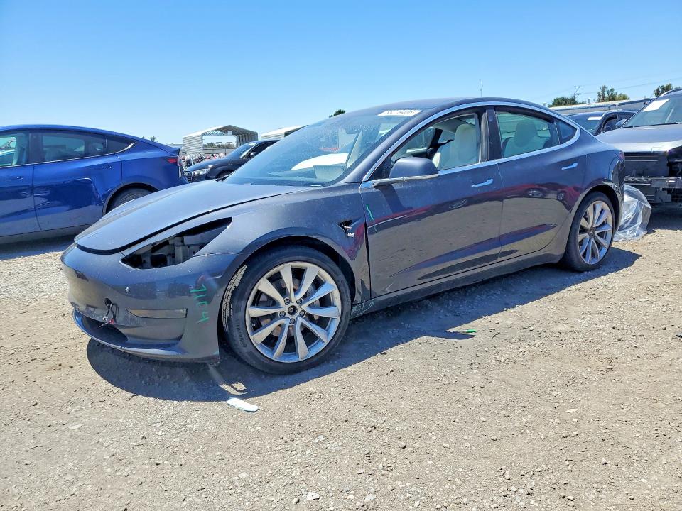 2018 Tesla VIN 5YJ3E1EBXJF097239 COPART salvage auction — FRONT END, CA - SALVAGE CERTIFICATE, sold $5,500 on 2026-07-28 (photo 1)