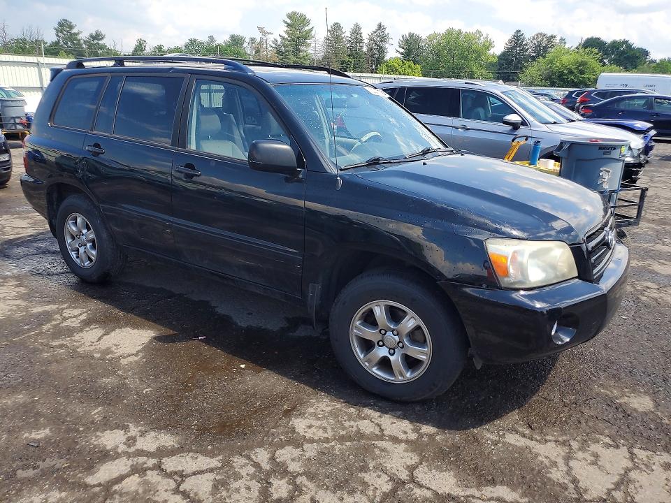 2005 Toyota Highlander VIN JTEEP21A150068301 COPART salvage auction — REAR END, Pa - Certificate Of Salvage, sold $925 on 2026-07-07 (photo 4)