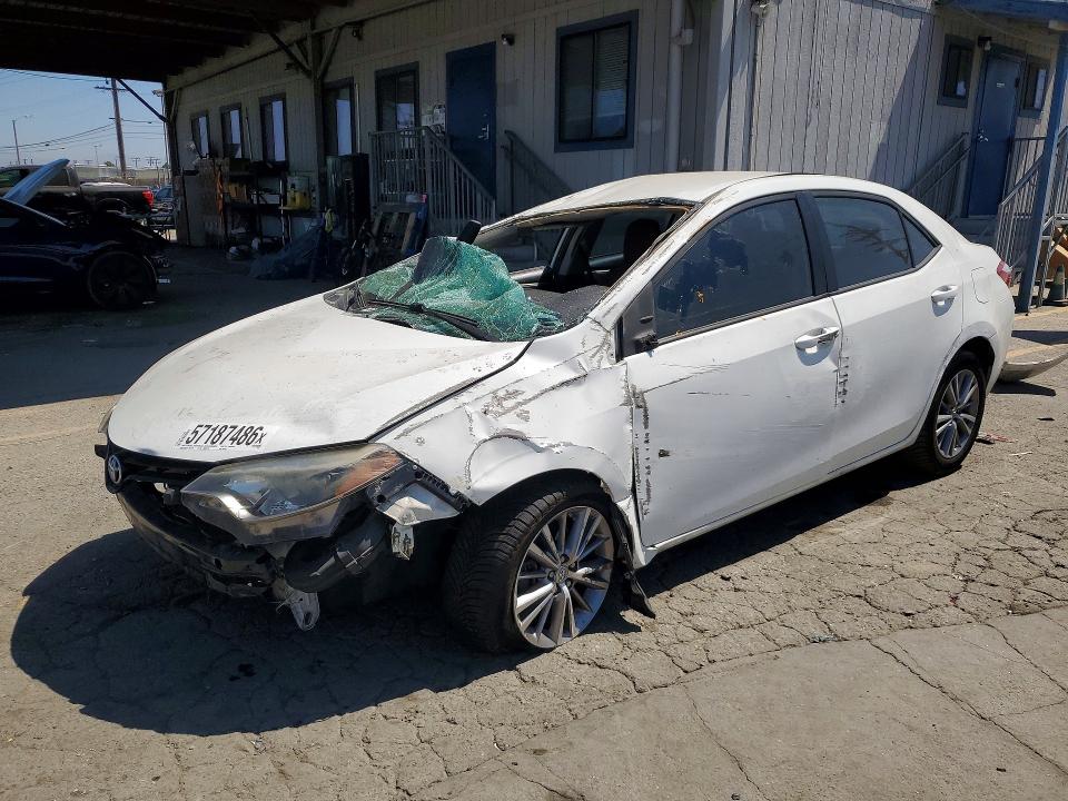 2014 Toyota Corolla VIN 5YFBURHE2EP014142 COPART salvage auction — ROLLOVER, Ca - Salvage Certificate, sold $825 on 2026-07-16 (photo 1)