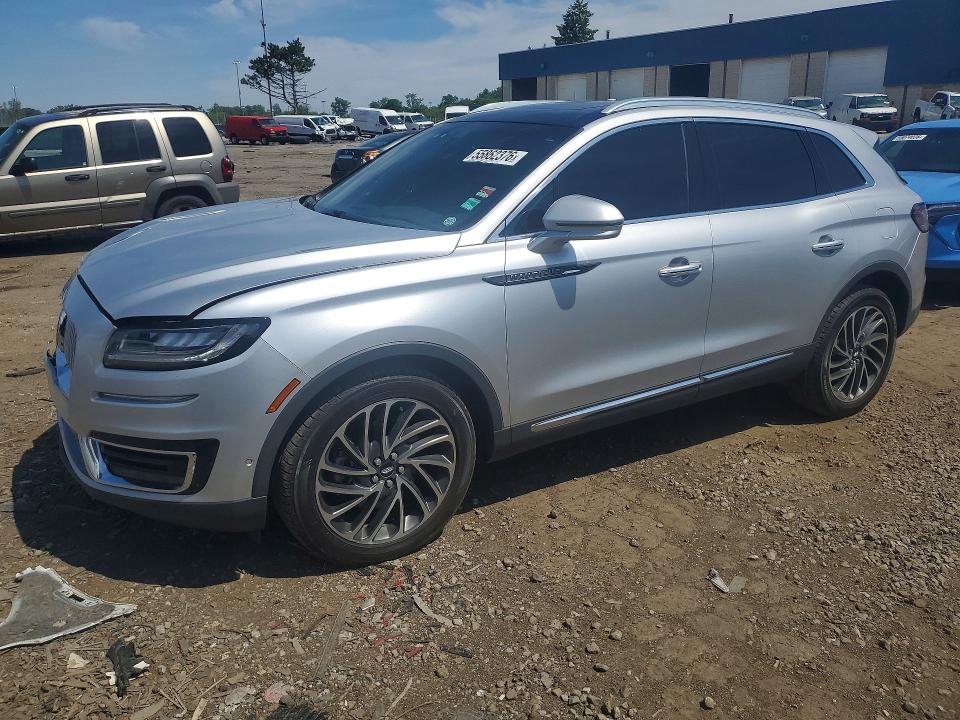 2019 Lincoln Nautilus VIN 2LMPJ8LP4KBL41602 COPART salvage auction — FRONT END, Mi - Certificate Of Title, sold $2,200 on 2026-07-17 (photo 1)
