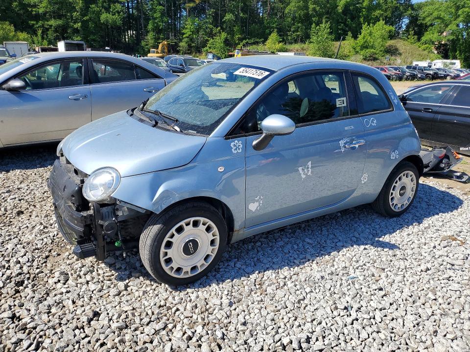 2015 Fiat 500 VIN 3C3CFFAR7FT507585 COPART salvage auction — REAR END, MA - CERT OF TITLE-RECONSTRCTD COLL, sold $300 on 2026-08-06 (photo 1)