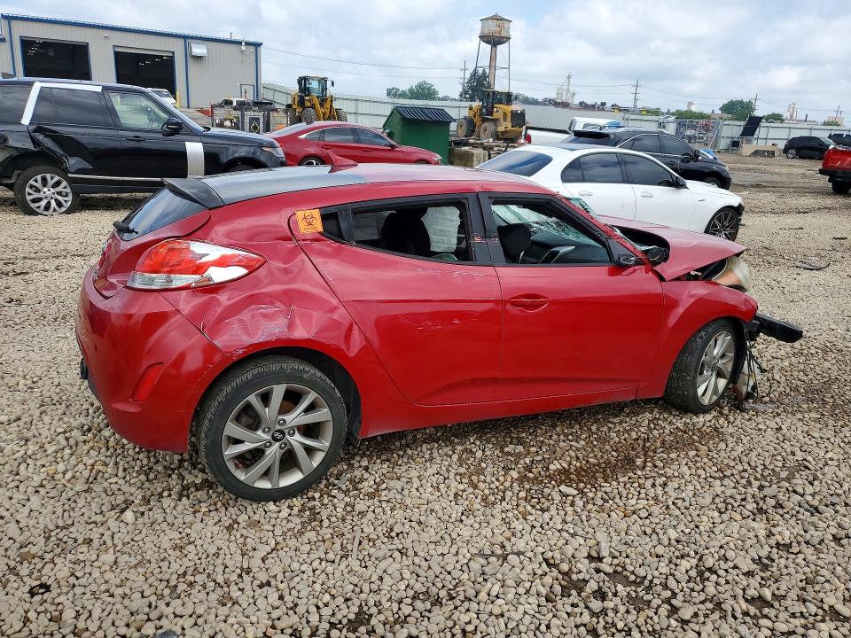 2017 Hyundai Veloster VIN KMHTC6ADXHU306843 COPART salvage auction — ALL OVER, Il - Salvage Certificate, sold $400 on 2026-07-08 (photo 3)