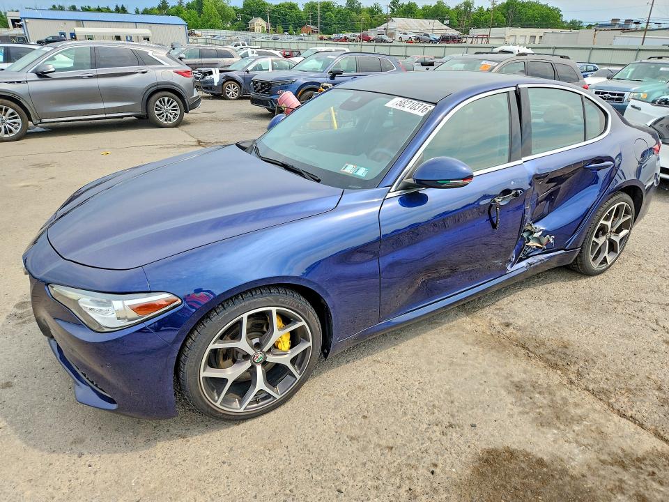 2021 Alfa romeo VIN ZARFANBN1M7645742 COPART salvage auction — SIDE, Pa - Certificate Of Salvage, sold $5,300 on 2026-07-24 (photo 1)